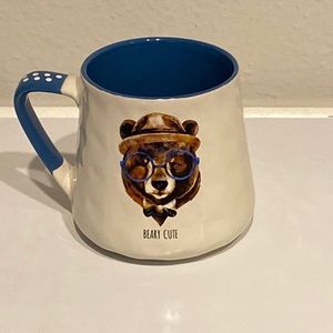 Blue and white ‘Beaty Cute’ mug